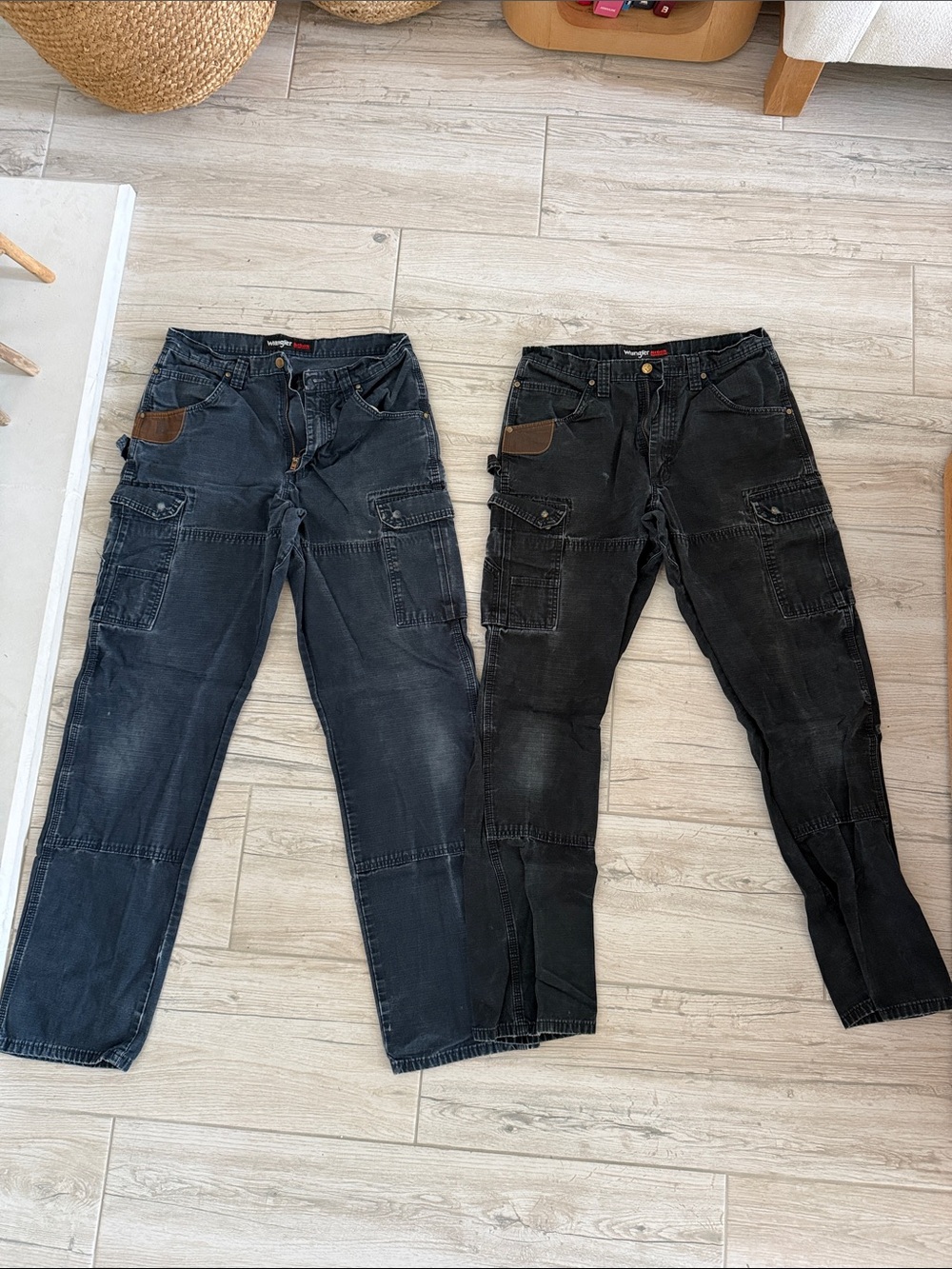 32x36 Set of 2 Wrangler Riggs blue collar men’s work cargo pants